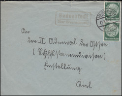 Landpost-Stempel Bodenstedt über BRAUNSCHWEIG A1m 11.2.1937 Auf Brief - Lettres & Documents