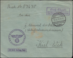 Landpost-Stempel Groß Ellguth über REICHENBACH (EULENGEBIRGE) LAND 22.1.1937 - Lettres & Documents