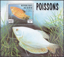 1999, Benin, Fishes, Animals, Sea Life, Souvenir Sheet, MNH(**), BJ BL49 - Benin – Dahomey (1960-...)
