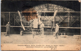 AVIATION - Savary Preparant Son Biplan Au Concours 1911 De Reims  - Autres & Non Classés