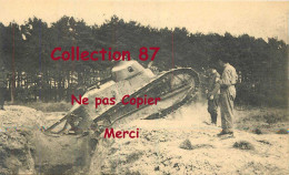 CHARS > Char RENAULT Avec Mitrailleuse HOTCHKISS  - Tank Matériel Militaire Guerre 14-18 - Matériel