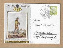 Los Vom 04.05  Ganzsache-Postkarte Aus Aschaffenburg 1941 - Lettres & Documents