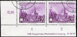 DDR, 1955, Gef.gestempelt, Paar - Autres & Non Classés