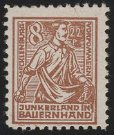 SBZ 24b Bodenreform 8 Pf, Mittelsiena, ** Geprüft - Mint