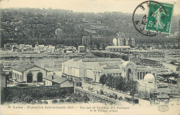  69   LYON   EXPOSITION INTERNATIONALE 1914  VUE SUR LE PAVILLON DES COLONIES ET LE VILLAGE ALPIN - Otros & Sin Clasificación