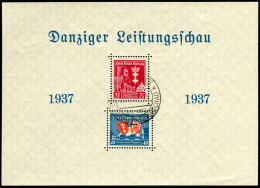 Danzig, 1937, Bl. 3, Gestempelt - Usados