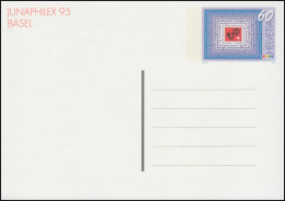 Schweiz Postkarte P 255 Ausstellung JUNAPHILEX 95 BASEL, ** Postfrisch - Interi Postali