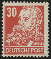 335va XII Friedrich Engels 30 Pf Wz.2 XII ** Geprüft - Unused Stamps