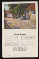 Lyrik-AK Dorfidylle Straße Mit Kindern / Traute Heimat, Feldpost 54 - 27.11.1916 - Altri & Non Classificati