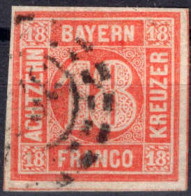 Altdeutschland Bayern, 1862, 13 A, Gestempelt - Gebraucht