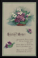 Lyrik-AK Glückwünsche: Herzensgrüße, Blumen Winken, ... BERSENBRÜCK 25.6.1917 - Other & Unclassified