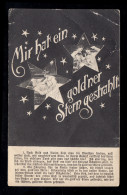 Lyrik-AK Mir Hat Ein Gold'ner Stern Gestrahlt. HENNICKENDORF 3.5.1910, Gefaltet - Altri & Non Classificati