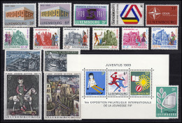 785-803 Luxemburg Jahrgang 1969 Komplett, Postfrisch - Autres & Non Classés