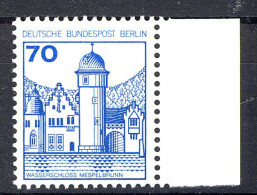 538 Burgen U.Schl. 70 Pf Seitenrand Re. ** Postfrisch - Unused Stamps