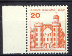 533 Burgen U.Schl. 20 Pf Seitenrand Li. ** Postfrisch - Ongebruikt