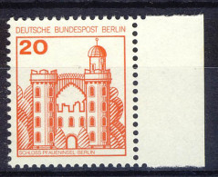 533 Burgen U.Schl. 20 Pf Seitenrand Re. ** Postfrisch - Ongebruikt