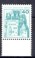 535 Burgen U.Schl. 40 Pf Unterrand ** Postfrisch - Unused Stamps