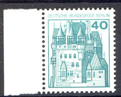 535 Burgen U.Schl. 40 Pf Seitenrand Li. ** Postfrisch - Unused Stamps