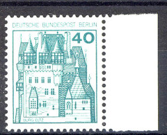 535 Burgen U.Schl. 40 Pf Seitenrand Re. ** Postfrisch - Neufs