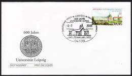 2747 Uni Leipzig - Selbstklebend Aus Folienblatt, FDC ESSt Leipzig - Storia Postale