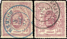 Luxemburg, 1871, 21 (2), Gestempelt - Sonstige & Ohne Zuordnung