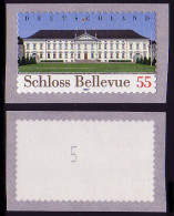 2604 Schloß Bellevue Selbstklebend, Mit Zählnummer 5, Postfrisch - Rollo De Sellos