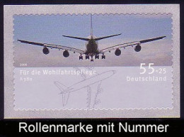 2676 Airbus A380 Sk Aus Rolle, GERADE Nummer, Postfrisch ** - Rolstempels