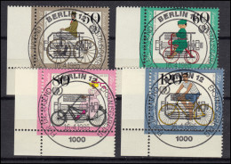 735-738 Historische Fahrräder - ER-Satz Unten Links Mit Vollstempel ESSt BERLIN - Gebruikt