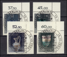 765-768 Wofa Kostbare Gläser - ER-Satz Oben Rechts Mit Vollstempel ESSt BERLIN - Used Stamps