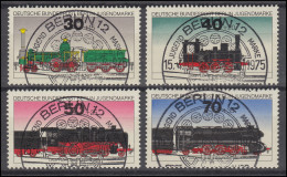 488-491 Jugend Lokomotiven Eisenbahn 1975 - Satz Mit Vollstempel ESSt BERLIN - Oblitérés