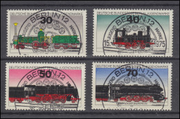 488-491 Jugend Lokomotiven Eisenbahn - Satz Mit Vollstempel ESSt BERLIN 1975 - Oblitérés