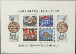 Block 9A YI Karl Marx 1953 Gezähnt, Postfrisch - Nuevos