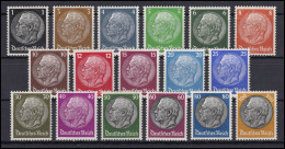 512-528 Hindenburg-Medaillion, 17 Werte, Kompletter Satz ** Postfrisch - Nuevos