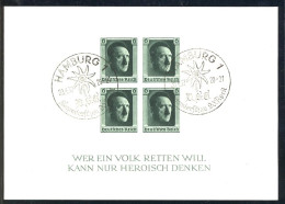 Block 8 Hitler, UNGEZÄHNT, Edelweiß-Sonderstempel SST 20.4.19 - Oblitérés