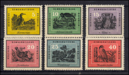 698-703 Heimische Vögel 1959 - Satz **, Sperrwert 700 Geprüft Schönherr BPP - Unused Stamps