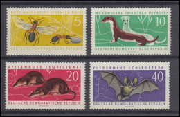 869-872 Geschützte Tiere 1962 - Satz **, Sperrwert 869 Geprüft Schönherr BPP - Unused Stamps