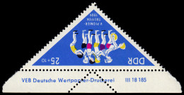 1047 Pioniertreffen 25 Pfennig Mit Druckvermerk R1 ** Geprüft Schönherr VP - Unused Stamps
