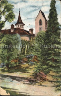 11747931 Cham ZG Schloss St. Andreas Mit Kapelle Kuenstlerkarte Cham ZG - Sonstige & Ohne Zuordnung