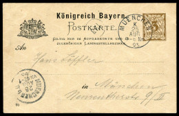 Altdeutschland Bayern, 1895, Brief - Ganzsachen