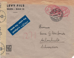 Levy Fils Leuchten Basel Äussere St. Johann 1942 > Älmhult Elmhult Schweden - Zensur OKW - Hasler ?-Stempel Nr. 1328 - Brieven En Documenten