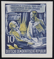 486B YII Friedrich Engels 10 Pf Wz.2 YII, UNGEZÄHNT, ** - Neufs