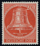 103 Glocke III Klöppel Mitte 20 Pf ** - Unused Stamps