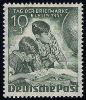 80 Tag Der Briefmarke 1951 10+3 Pf ** Postfrisch - Ungebraucht