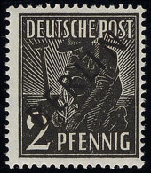 1 Schwarzaufdruck 2 Pf ** Geprüft - Unused Stamps