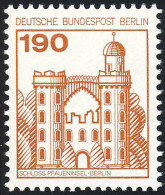 539 Burgen Und Schlösser 190 Pf Pfaueninsel Berlin, Alte Fluoreszenz, ** - Neufs