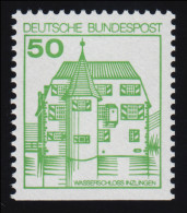 1038DII U Burgen Und Schlösser 50 Pf Inzlingen, ** LETTERSET Gelb - Ongebruikt