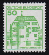 1038CI Burgen Und Schlösser 50 Pf Inzlingen, ** BUCHDRUCK, Alte Fluoreszenz - Unused Stamps