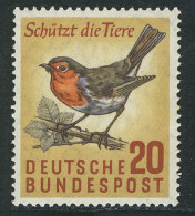 275 Naturschutz 20 Pf Rotkehlchen ** Postfrisch - Nuovi