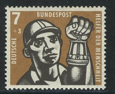 270 Kohlebergbau 7+3 Pf Bergmann Mit Grubenlampe ** Postfrisch - Unused Stamps