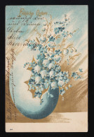 Ei Mit Vergissmeinnicht Und Maiglöckchen Fröhliche Ostern, Berlin 14.4.1906 - Autres & Non Classés